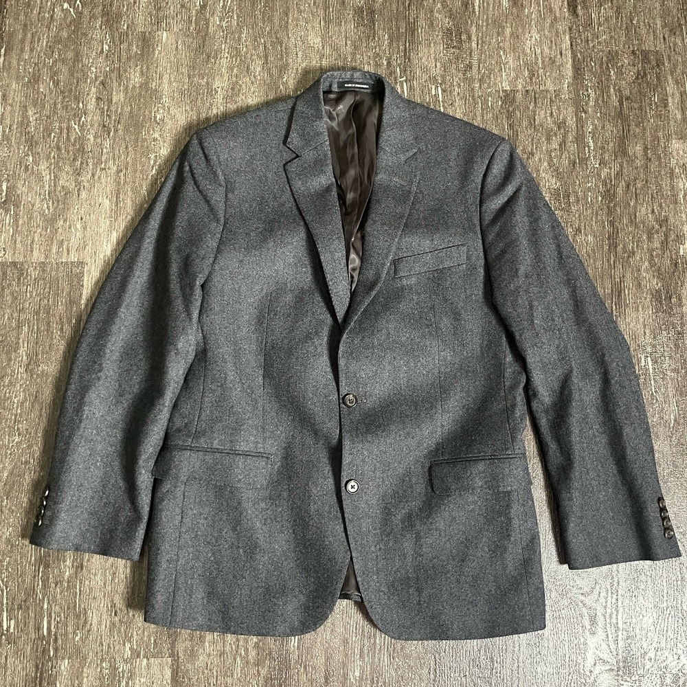Lauren Ralph Lauren Black Label Slim Blazer Two Button Herringbone Mens Gray 42R